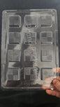 Sqaure Cavity  Chocolate Mould | Plastic Sqaure Chocolate Mould- 253