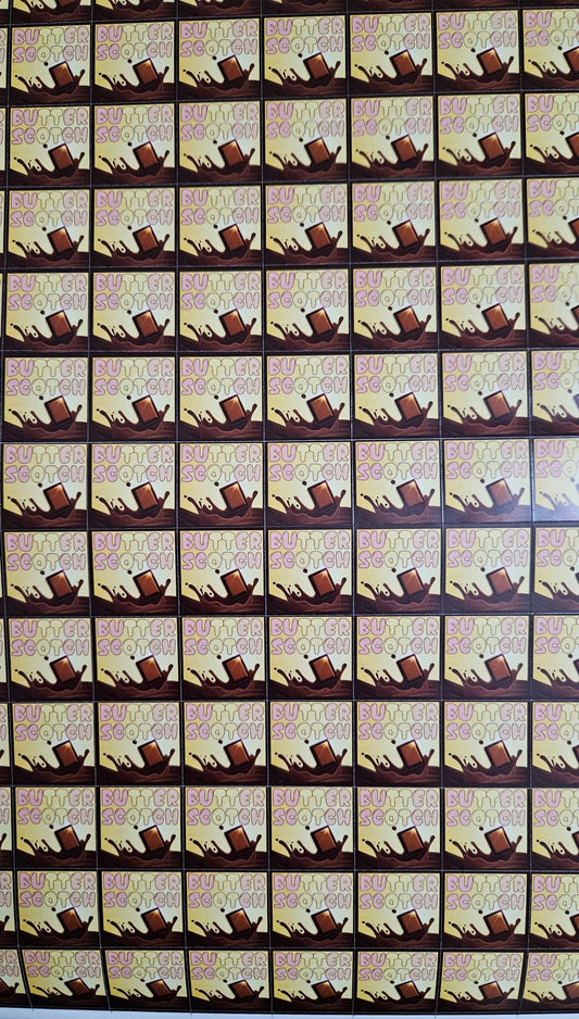 Butter Scotch Flavour Cavity Size Sqaure Chocolate Stickers