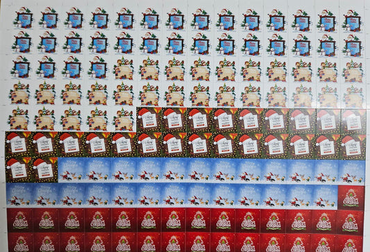 Merry Christmas Cavity Size Stickers