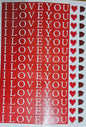 I Love You Cavity Size Sqaure Chocolate Stickers | Valentine Cavity Size Sqaure Chocolate Stickers