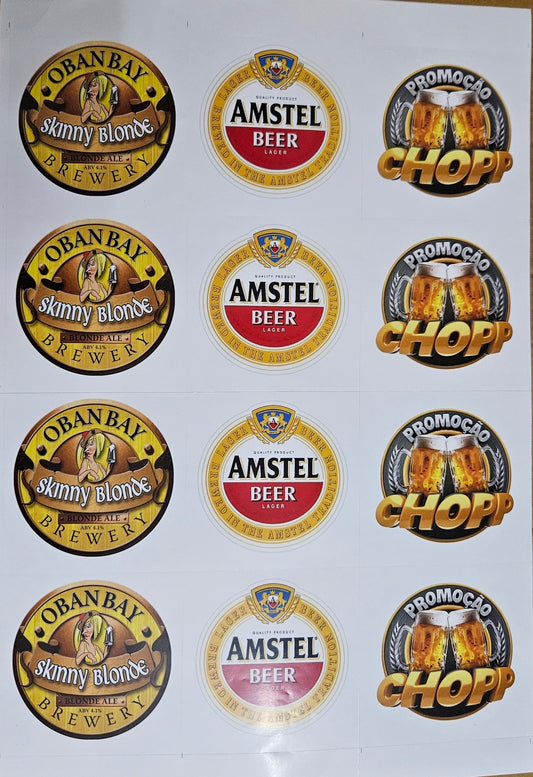 Big Size Beer Bottle Chocolate Stickers | Beer Bottle Chocolate Sticker Design 2