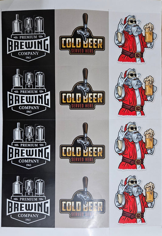 Big Size Beer Bottle Chocolate Stickers | Beer Bottle Chocolate Sticker Design 1
