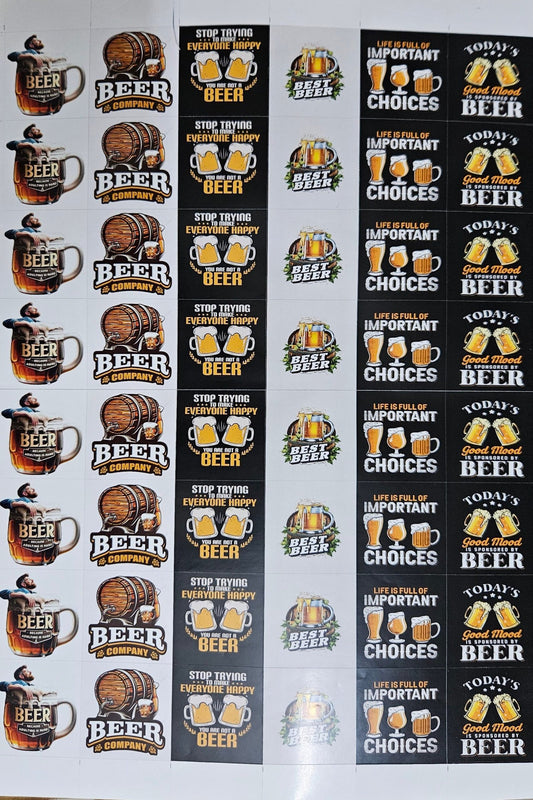 Medium Chocolate Beer Bottle Stickers | Beer Bottle Shape Chocolate Stickers