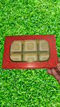 6 Cavity Premium Chocolate Box with Golden Leaf work (Pack of 10)