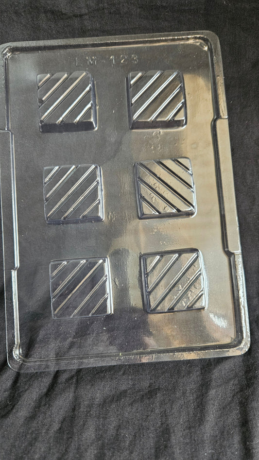 Cavity Size Sqaure Chocolate Mould | Plastic Chocolate Sqaure Mould - LM123 (4*4 cm)