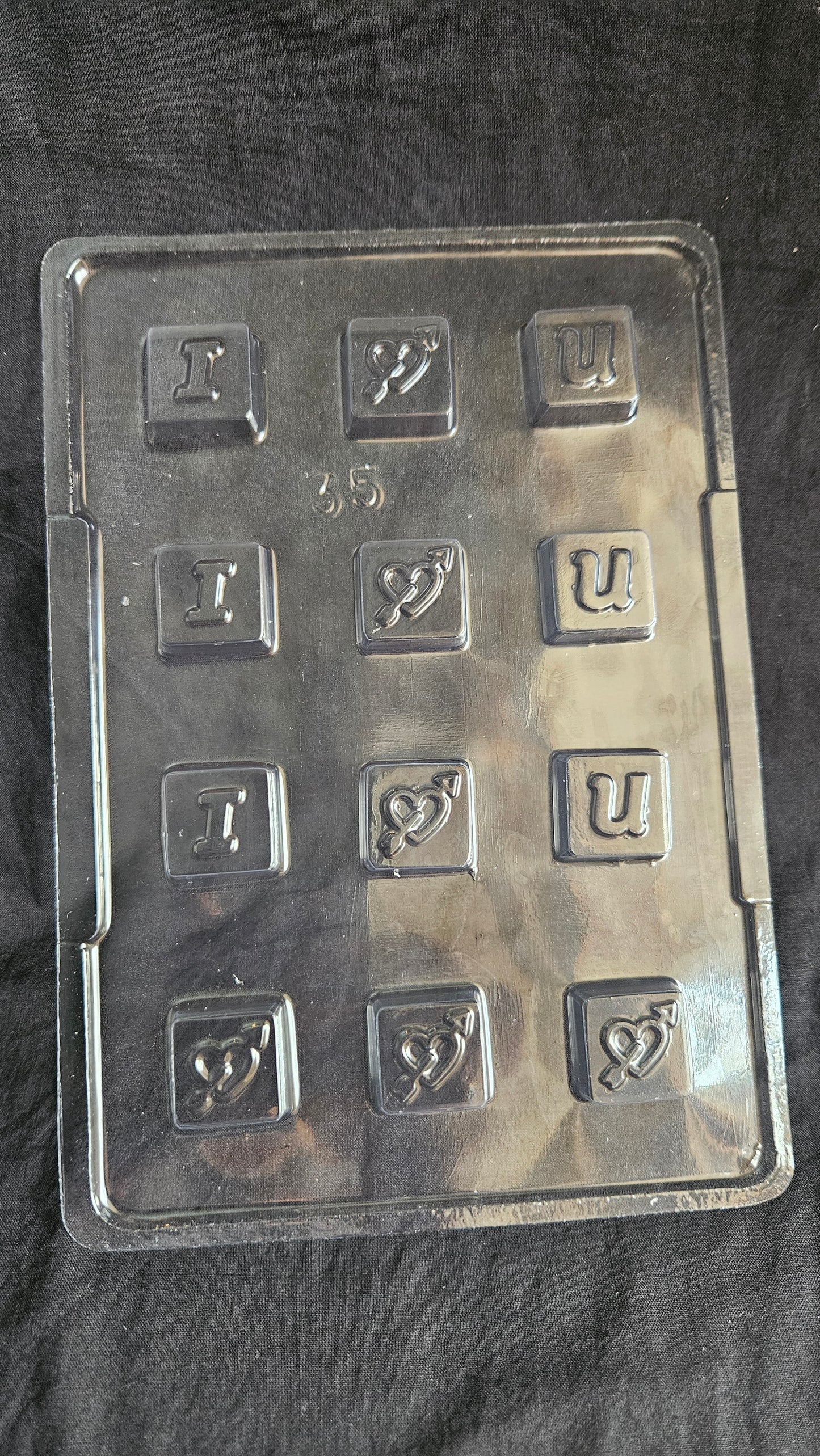 Mini I love you text Chocolate mould 5gm for Valentine Hamper Box