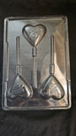 Heart Lollipop Mould with I love you text | Valentine Lollipop Chocolate Mould 411