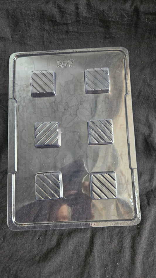 Cavity Size Sqaure Chocolate Mould | Plastic Chocolate Sqaure Mould - 357 (3*3 cm)
