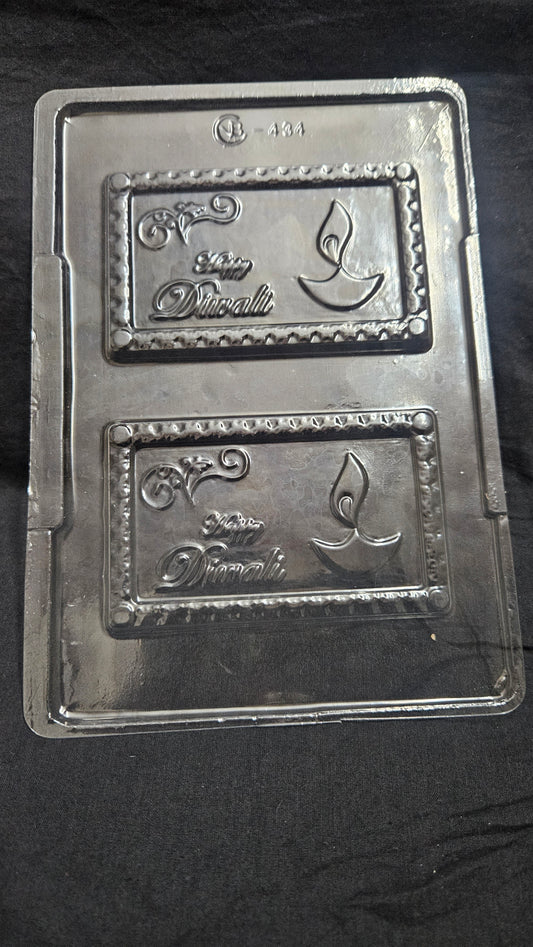Happy Diwali Chocolate Bar Mould - 434 Diwali Special Chocolate Mould