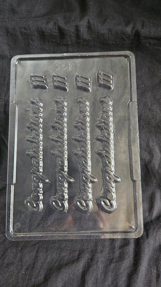 Congratulations Text Chocolate Mould - 221
