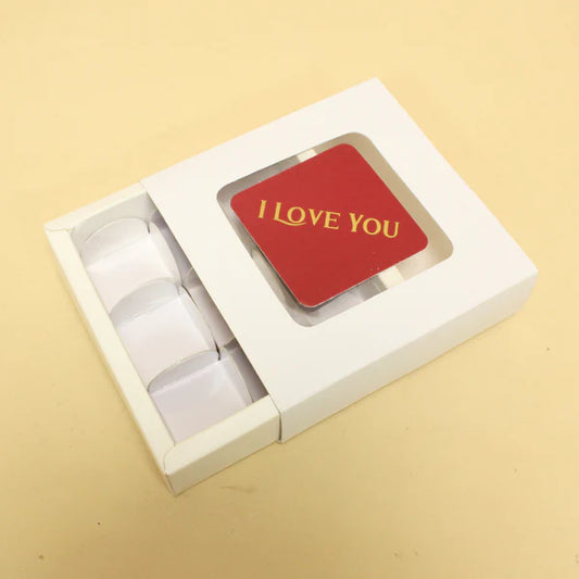 9 Cavity Chocolate Box/ 4 Cavity Brownie Box (5.5X5.5X1.5 Inches) (set of 10)