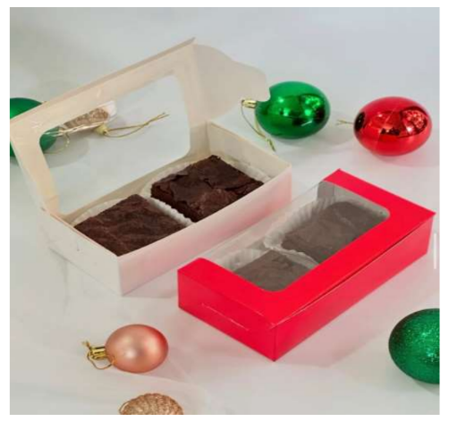 2 Brownie Box (Mixed Colour) | Pack of 10 | 2 Brownie Boxes set of 10