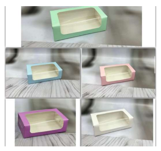 2 Brownie Box (Mixed Colour) | Pack of 10 | 2 Brownie Boxes set of 10