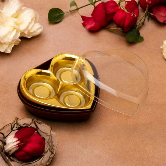3 Cavity Acrylic Box for Chocolates & Truffles (Set of 10) Ferrero Rocher Chocolate Box