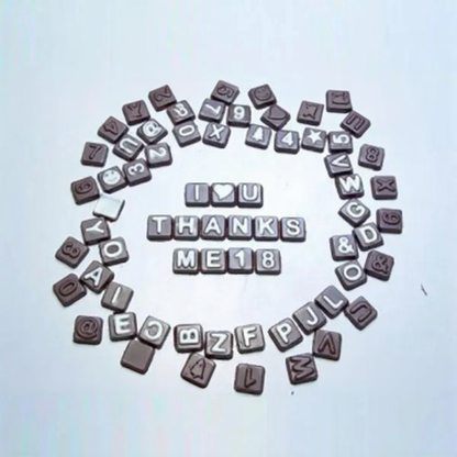 Alphabet A-Z letter mould | SMS letter mould (Set of 2 moulds Incusing letters A-Z)