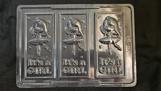 It's a Girl Chocolate Bar Mould (50-55gm) PVC Chocolate Mould - 585
