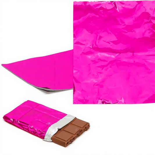 Magenta Pink Colour Large Chocolate Wrapper for Bar Chocolates - Pack of 50 pcs