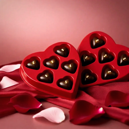 Little Heart Box Pink Pack of 25 (Use with mould no. 390) 6 Cavity Chocolate Gift Box | Pack of 25