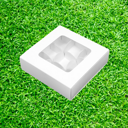 9 Cavity Chocolate Box (5.5x5.5x1.5 Inches) (Pack of 10)