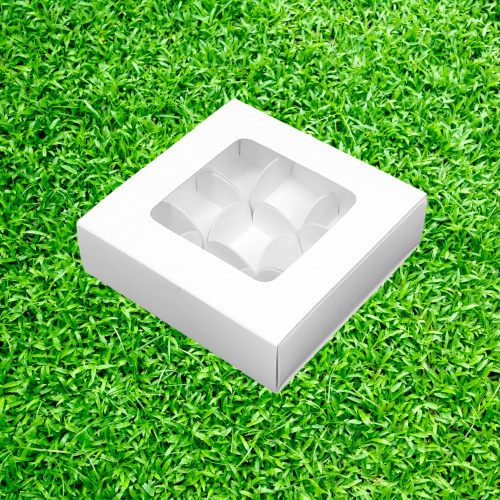 9 Cavity Chocolate Box (5.5x5.5x1.5 Inches) (Pack of 10)