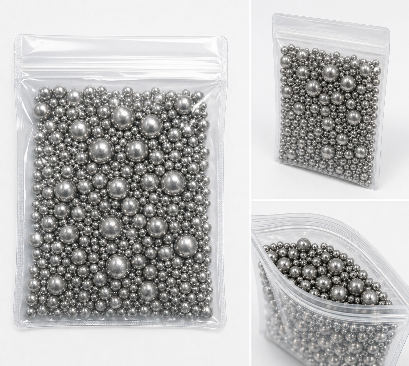 100gm Silver Edible Sugar Pearls Sprinkle Mix for Cake Decoration | Metallic Dragees Balls for Baking, Cupcakes, Cookies & Desserts