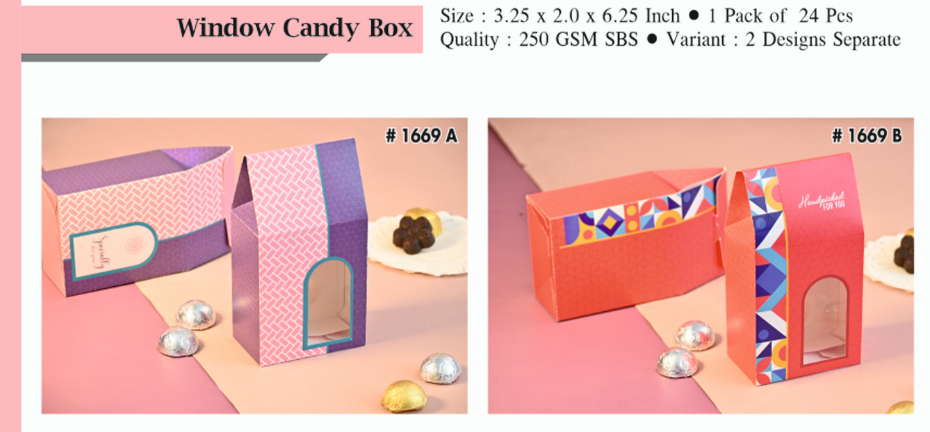 Window Candy Box for Chocolates/ Cookies (Pack of 10)