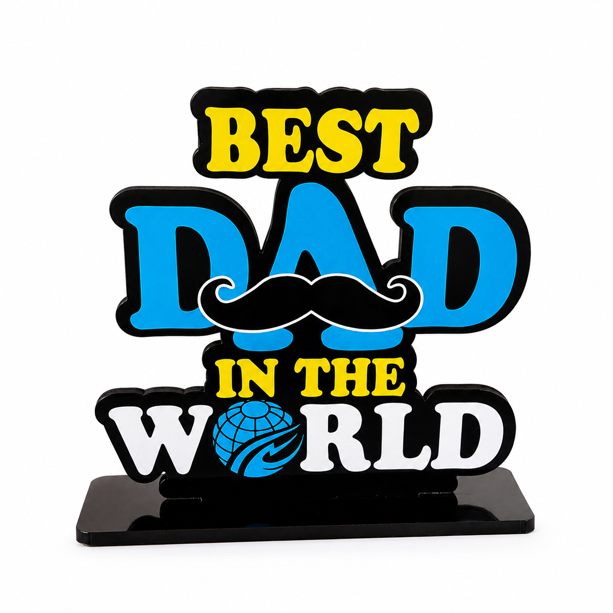 Best Dad in the World Table Top (Wooden Table Top)