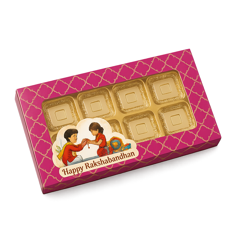Happy Rakshabandhan 8 Cavity Chocolate Box (Pack of 5)