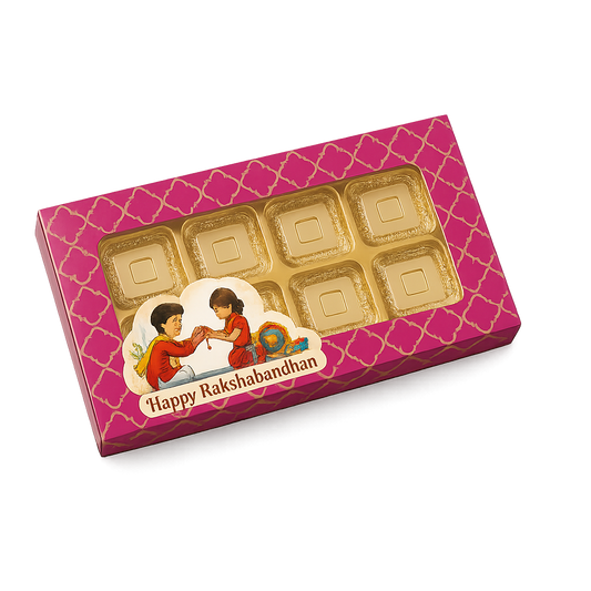 Happy Rakshabandhan 8 Cavity Chocolate Box (Pack of 5)