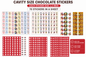 Combo of 6 different cavity size Raksha Bandhan Stickers (70 stickers per sheet, Total - 420 stickers)