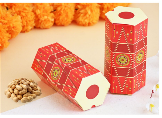 Dhol Shape Box for Makar Sankranti, Pongal, Lohri, Multi Purpose Dhol Shape Box  (Set of 10)