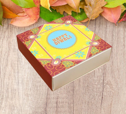 9 Cavity Multi Purpose Happy Diwali Box (Set of 10) (Mix Design)