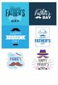 Happy Father's Day Bar Chocolate Stickers for 50-70gm Chocolates (6 Stickers)