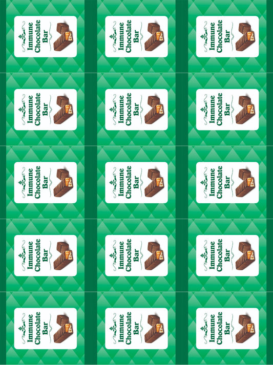 Immunity Energy Chocolate Bar Stickers (4 *4 inch)