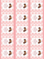 Granola Chocolate Bar Stickers (4*4 inch 12 Stickers in a sheet)