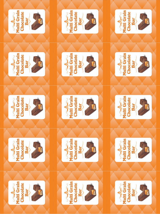 Multigrain Chocolate Bar Stickers (12 Stickers) (4*4 inch)