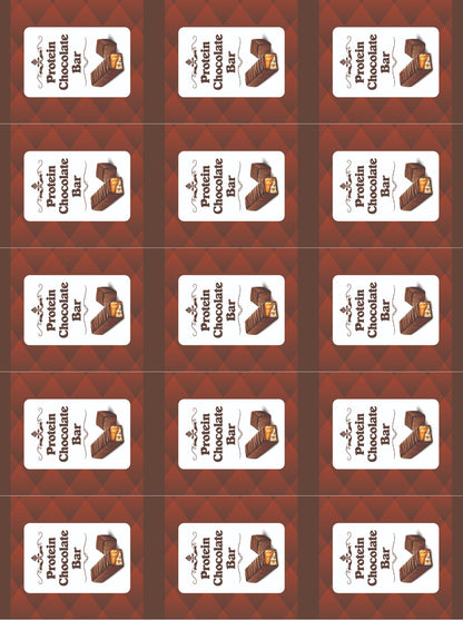 Protien Chocolate Bar Stickers (12 Stickers) (4*4 inch)
