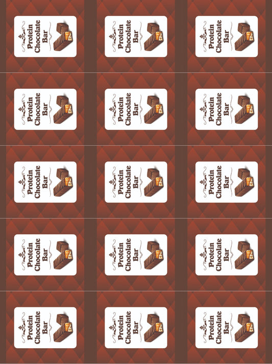 Protien Chocolate Bar Stickers (12 Stickers) (4*4 inch)