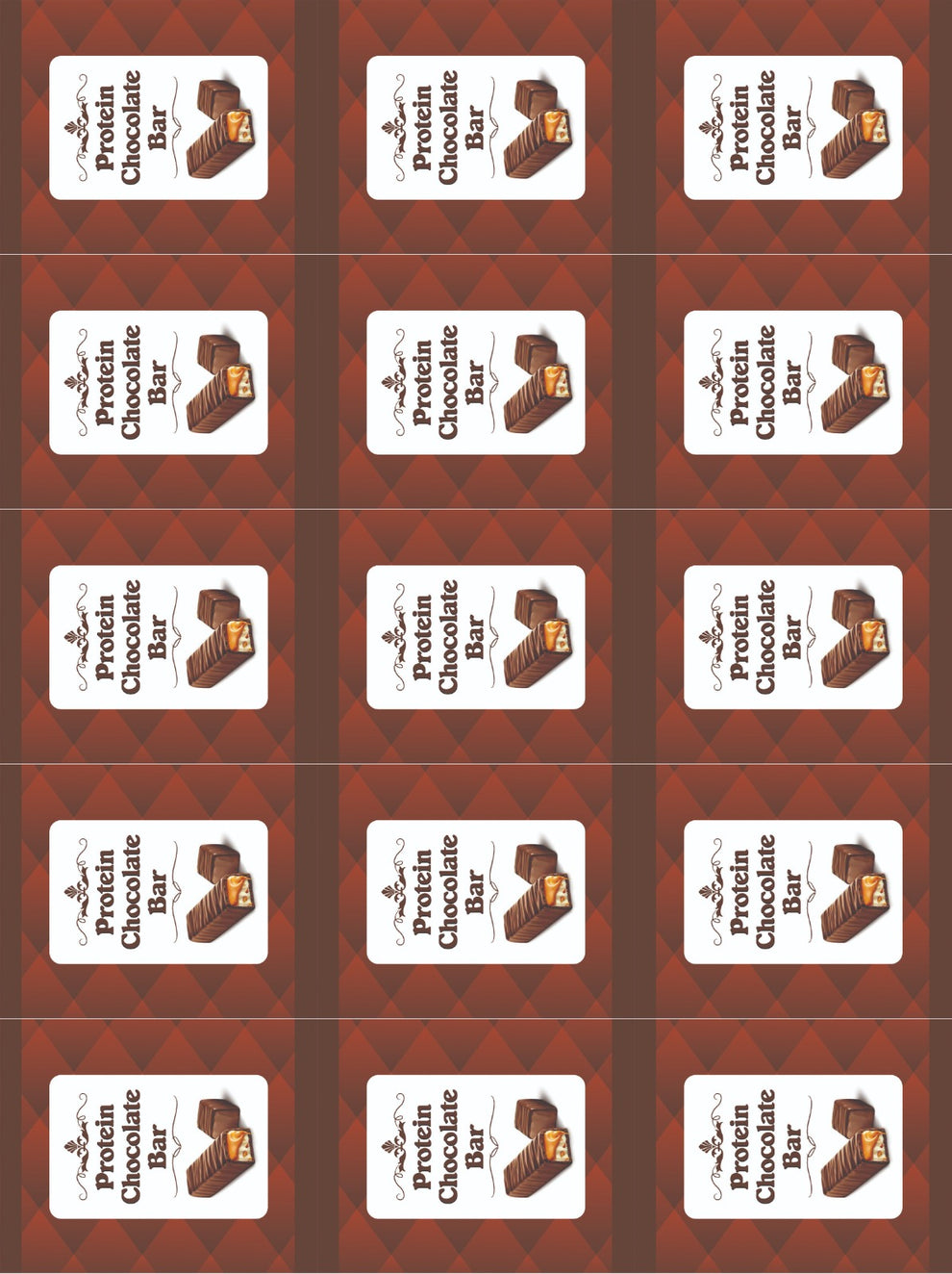 Protien Chocolate Bar Stickers (12 Stickers) (4*4 inch) – Brand Packaging