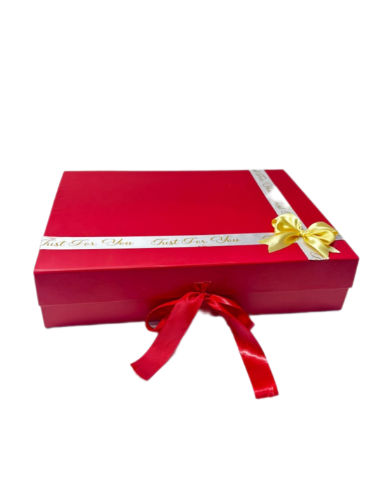 Valentine Special Red Colour Rigid Hamper Box | Rigid Hamper Box - 12x 10x4 Inches