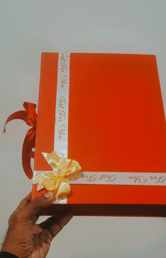 Valentine Special Red Colour Rigid Hamper Box | Rigid Hamper Box - 12x 10x4 Inches