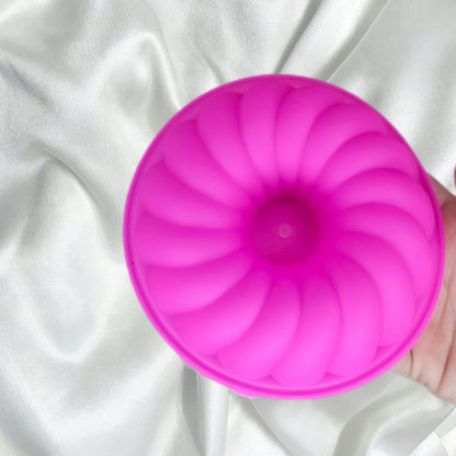 Silicone Bundt Cake Pan - Nonstick Round Cake Mold 5 Inch - Tube Cake Pan Silicone Baking Molds for Jelly, Gelatin, Pound Cake,