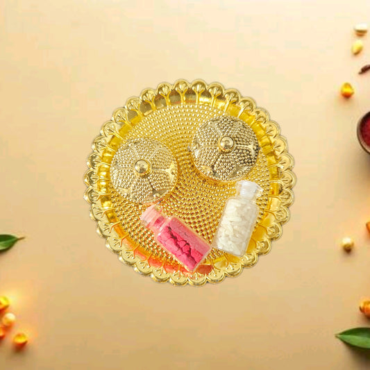 Round Shape Kumkum Roli Plate for Festive & Gifting Purpose