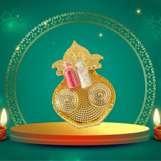 Kalash Shape Kumkum Roli Medium size Plate for Festive & Gifting Purpose