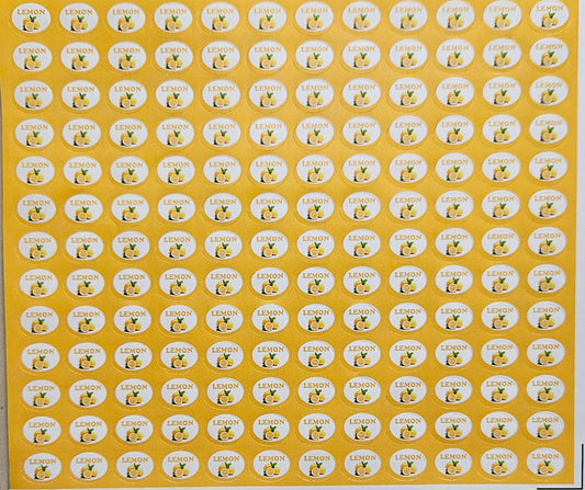 Lemon Flavour Small 0.5 inch Stickers