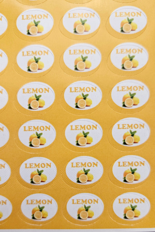 Lemon Flavour Small 0.5 inch Stickers