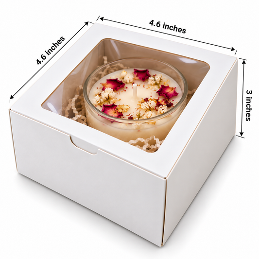 Multi Purpose Heighted Candle Box - Size - 4.6*4.6*3 inches (Pack of 10) | 3 inch heighted Urli or Wooden Candle Box