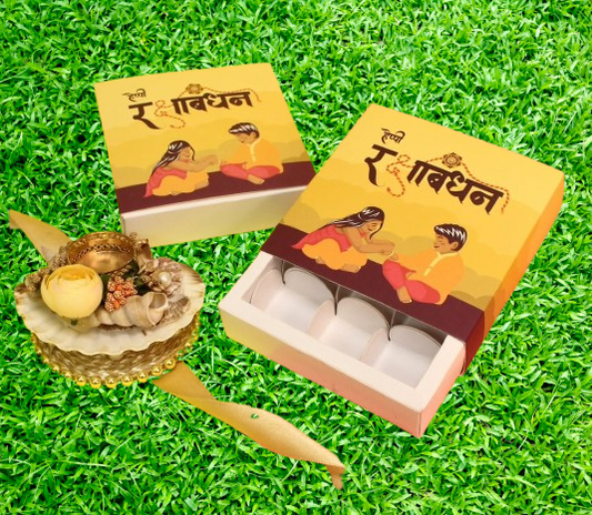 Happy Rakshabandhan 9 Cavity Box (Set of 10 box)