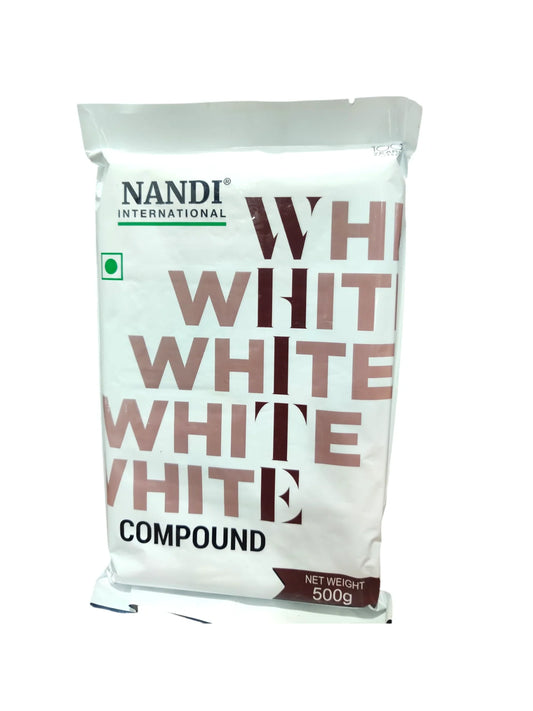 White Flavoured Chocolate Compound | Nandi – 500gms | Perfect for Chocolates, Cakes & Desserts