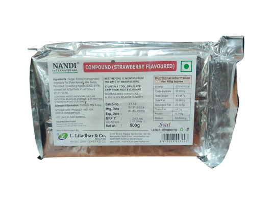 Strawberry Flavoured Compound | Strawberry Compound | Nandi - 500gms